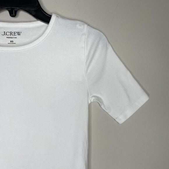 J.CREW Tee Women XS Slim Perfect Fit NEW Crisp White T-Shirt BF355 - Picture 2 of 13